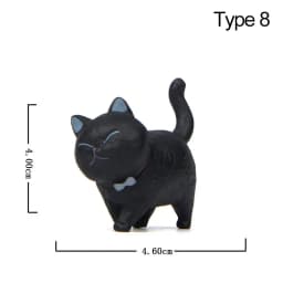 Mini Kitten Statue Simulation Animal Model Cartoon Funny Cat Figurine With Bowknot Design Desktop Ornament Dollhouse Decor