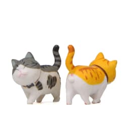 Mini Kitten Statue Simulation Animal Model Cartoon Funny Cat Figurine With Bowknot Design Desktop Ornament Dollhouse Decor