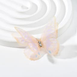 5cm 20pcs Double Sweet Butterfly Appliqued 3D Simulation Mesh Dreamy Bouquet Patch For DIY Handmade Hairband Nail Decoration