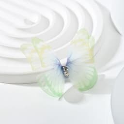 5cm 20pcs Double Sweet Butterfly Appliqued 3D Simulation Mesh Dreamy Bouquet Patch For DIY Handmade Hairband Nail Decoration