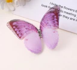 5cm 20pcs Double Sweet Butterfly Appliqued 3D Simulation Mesh Dreamy Bouquet Patch For DIY Handmade Hairband Nail Decoration