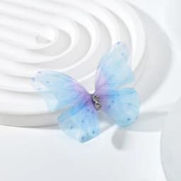 5cm 20pcs Double Sweet Butterfly Appliqued 3D Simulation Mesh Dreamy Bouquet Patch For DIY Handmade Hairband Nail Decoration