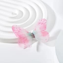 5cm 20pcs Double Sweet Butterfly Appliqued 3D Simulation Mesh Dreamy Bouquet Patch For DIY Handmade Hairband Nail Decoration