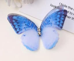 5cm 20pcs Double Sweet Butterfly Appliqued 3D Simulation Mesh Dreamy Bouquet Patch For DIY Handmade Hairband Nail Decoration