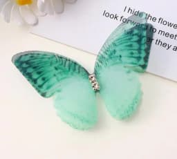 5cm 20pcs Double Sweet Butterfly Appliqued 3D Simulation Mesh Dreamy Bouquet Patch For DIY Handmade Hairband Nail Decoration