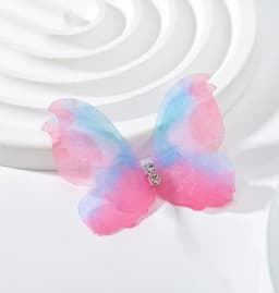 5cm 20pcs Double Sweet Butterfly Appliqued 3D Simulation Mesh Dreamy Bouquet Patch For DIY Handmade Hairband Nail Decoration