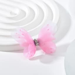 5cm 20pcs Double Sweet Butterfly Appliqued 3D Simulation Mesh Dreamy Bouquet Patch For DIY Handmade Hairband Nail Decoration
