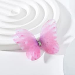 5cm 20pcs Double Sweet Butterfly Appliqued 3D Simulation Mesh Dreamy Bouquet Patch For DIY Handmade Hairband Nail Decoration