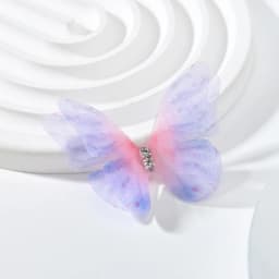 5cm 20pcs Double Sweet Butterfly Appliqued 3D Simulation Mesh Dreamy Bouquet Patch For DIY Handmade Hairband Nail Decoration