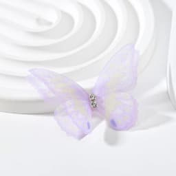 5cm 20pcs Double Sweet Butterfly Appliqued 3D Simulation Mesh Dreamy Bouquet Patch For DIY Handmade Hairband Nail Decoration