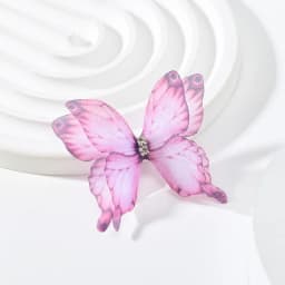 5cm 20pcs Double Sweet Butterfly Appliqued 3D Simulation Mesh Dreamy Bouquet Patch For DIY Handmade Hairband Nail Decoration