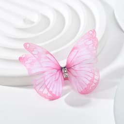 5cm 20pcs Double Sweet Butterfly Appliqued 3D Simulation Mesh Dreamy Bouquet Patch For DIY Handmade Hairband Nail Decoration