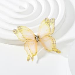 5cm 20pcs Double Sweet Butterfly Appliqued 3D Simulation Mesh Dreamy Bouquet Patch For DIY Handmade Hairband Nail Decoration