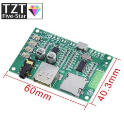 BT201 Dual Mode 5.0 Bluetooth Lossless Audio Power Amplifier Board Module Tf Card U Disk Ble Spp Serial Port Transparent Trans