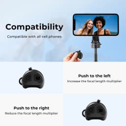 Magnetic Phone Holder Pocket Selfie Stick Retractable Four-corner Stand With Bluetooth for Smartphone Live Streaming Shooting