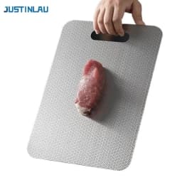 JUSTINLAU Stainless Steel Honeycomb Thickened Cutting Board Antibacterial Mildew-proof Kneading Dough Board Fruit Cutting Board