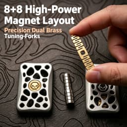 14+ Adult Tuning‑Fork Unlimited Push Slider Magnetic EDC Fidget Toy Metal Hand Tactile Slider Anxiety Stress Relief Pocket Desk