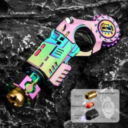 Mini Metal EDC Stress Relief Toy for Adults Pistol Gun Eject Fidget Roller Spinner Mechanical Slider Ratchet Wheel Paragraph
