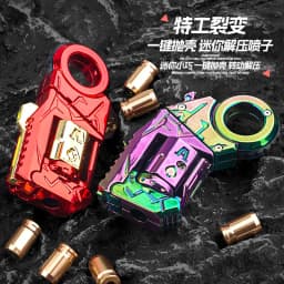 Mini Metal Multi Playability Ratchet Flip Antistress Toy Gun Ejection Shell EDC Stress Relief Fidget Spinner Fidgeting Toys Gift