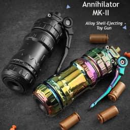 Tactical Grenade Launcher Toy Set Shell Ejecting Fidget Spinner Mini Stress Relief Finger Toy Gun Alloy Grenade Model