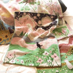 Pastoral Cats 100% Cotton Four-layer Gauze Towel Printed Hand Towel No Fading for Bathroom Kids Adults