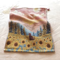 Pastoral Cats 100% Cotton Four-layer Gauze Towel Printed Hand Towel No Fading for Bathroom Kids Adults