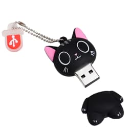 Hot Sale Pendrive Cute Cartoon Cat USB 2.0 Flash Drive 16GB 32GB 64GB 128GB Pen Drive Creative Memory Stick 100% True Capacity