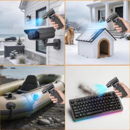 Blower Violent Jet Fan Car Turbo Fan Cleaning Blowing Tools Hair Dryer Family Electric Air Duster Auto Dust Collector Summer Outdoors Fan Auto Accessories Portable Multipurpose 140000RPM