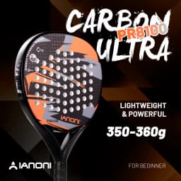 IANONI 8100 ORANGE Padel Racket Carbon Fiber Surface with EVA Memory Flex Foam Core Lightweight Padel Racquet