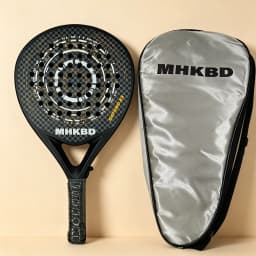 MHKBD Carbon Fiber Padel Racket for Adults Professional Shock Absorption Arm Friendly High Performance with Carry Bag 2026