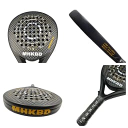 MHKBD Carbon Fiber Padel Racket for Adults Professional Shock Absorption Arm Friendly High Performance with Carry Bag 2026