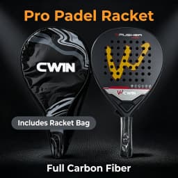 CWIN Full Carbon Padel Racket EVA Foam Core Precision Control Padel Tennis Racquet Comfortable Feel for Professional Players