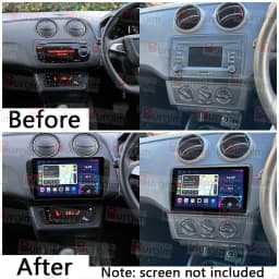 Car Radio Fascia Frame For Seat Ibiza 2008-2017 9 inch 2DIN Android Stereo Panel Harness Wire Power Cable Adapter Canbus Decoder