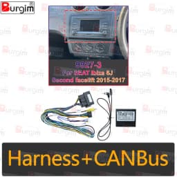 Car Radio Fascia Frame For Seat Ibiza 2008-2017 9 inch 2DIN Android Stereo Panel Harness Wire Power Cable Adapter Canbus Decoder