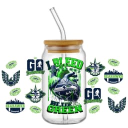 Rugby Enthusiast Sticker 16oz UV DTF 3D Sticker Decals Waterproof Wraps Glass Can Cups Creative Craft DIY Sports Lover Gift
