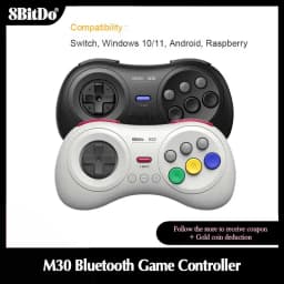 8BitDo M30 Bluetooth Game Controller,Game Accessories MD Style Gamepad for Nintendo Switch PC Windows MacOS Android Raspberry Pi