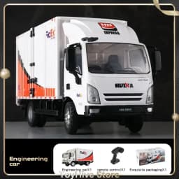 Huina 1:18 RC car 12CH Remote Controlled express delivery car loading transport car Small Cargo Truck Floating Van Small Truck