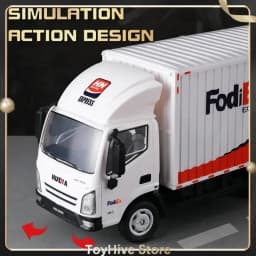 Huina 1:18 RC car 12CH Remote Controlled express delivery car loading transport car Small Cargo Truck Floating Van Small Truck