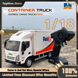 Huina 1:18 RC car 12CH Remote Controlled express delivery car loading transport car Small Cargo Truck Floating Van Small Truck