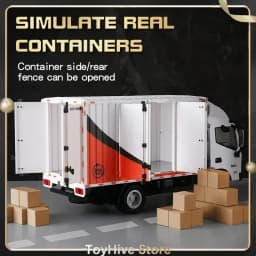 Huina 1:18 RC car 12CH Remote Controlled express delivery car loading transport car Small Cargo Truck Floating Van Small Truck