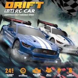 New 1:24 RC Drift Vehicle, Mustang 4WD Cars, Racing Car with Remote Control, Gift, Competition Racing Car, Children's Toy