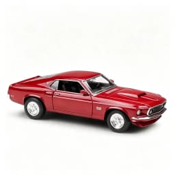 WELLY 1:24 1969 Ford Mustang 429 Cobra Jet, Official Licensed Diecast Alloy Muscle Car Model, Classic American Collectible Gift