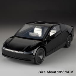 1:24 Pickup Trailer Motorhome Alloy Diecast Robotaxi Car Toys Model Sound Light Pull Back Doors Opened RV Children Festival Gift