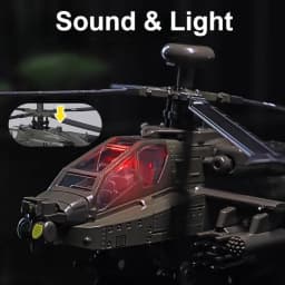 1:32 Scale AH-64 Airplane Model Toy Car Alloy Diecast Rotatable Propeller Sound Light Fighter Vehicle Models for Kids Gifts