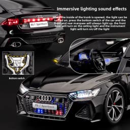 1: 18 RS7 Sport Remote Key Edition Super Run Sound and Light Alloy Model Advanced Children's Toy Birthday Gift Decoration