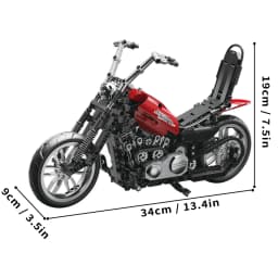 Harlely-Davidson Fat Boy Motorcycle Building Set for Adults Vintage Motorbike Model Toy Gift Similar to Legoed 10296 and Nifeliz