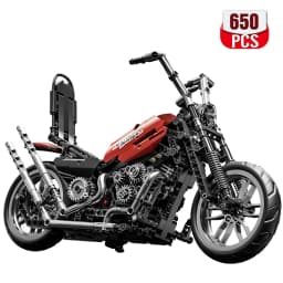 Harlely-Davidson Fat Boy Motorcycle Building Set for Adults Vintage Motorbike Model Toy Gift Similar to Legoed 10296 and Nifeliz