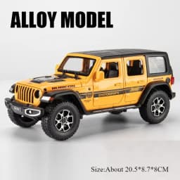 1:22 Wrangler Rubicon Suzuki Hustler Alloy Toys Diecast Model Car Doors Opened Sound Light Pull Back Vehice Friend Birthday Gift