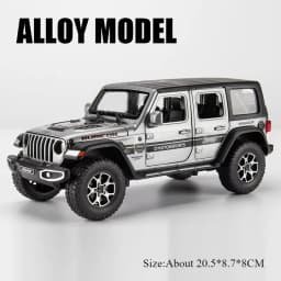 1:22 Wrangler Rubicon Suzuki Hustler Alloy Toys Diecast Model Car Doors Opened Sound Light Pull Back Vehice Friend Birthday Gift