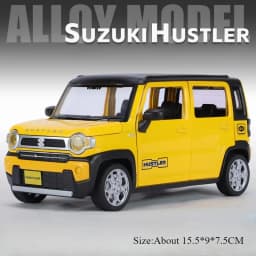 1:22 Wrangler Rubicon Suzuki Hustler Alloy Toys Diecast Model Car Doors Opened Sound Light Pull Back Vehice Friend Birthday Gift
